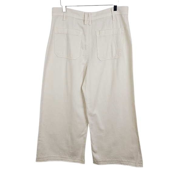 Sincerely Jules Wide Leg Crop Pants in Cream NWT - Picture 2 of 8